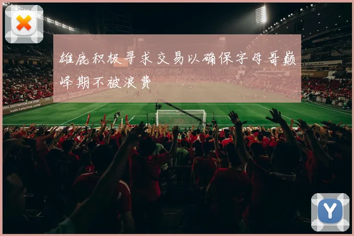 雄鹿积极寻求交易以确保字母哥巅峰期不被浪费